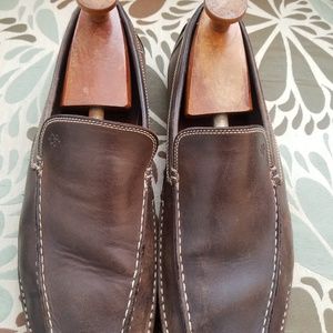 Donald Pliner Brown Leather Driving Loafers US 10